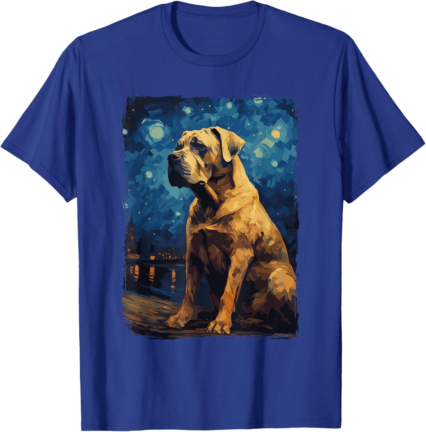 Presa Canario Starry Night Cane Corso Dogo Canario T-Shirt - T-Shirt | Royal