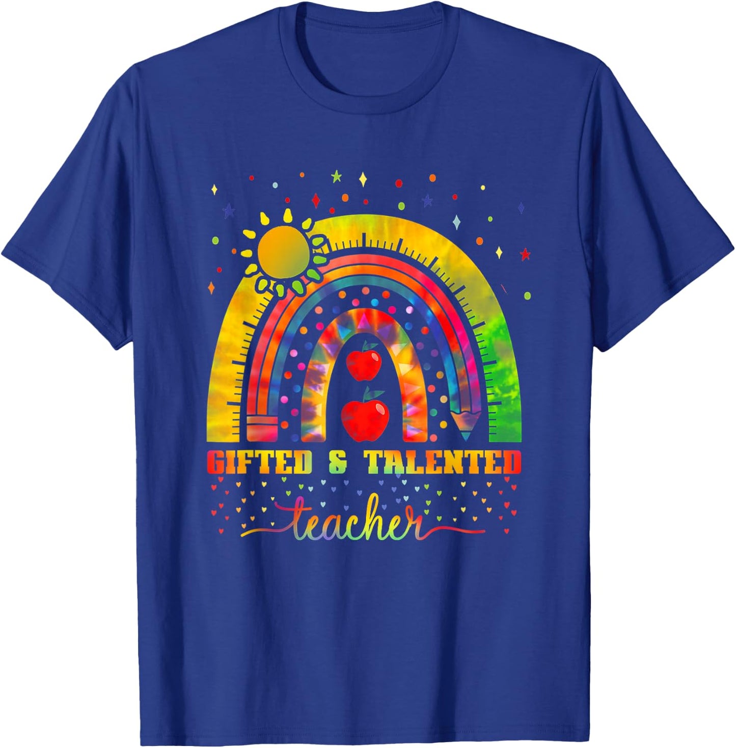 Gifted Education Teacher Rainbow Gifted And Talented Teacher T-Shirt - T-Shirt | Royal