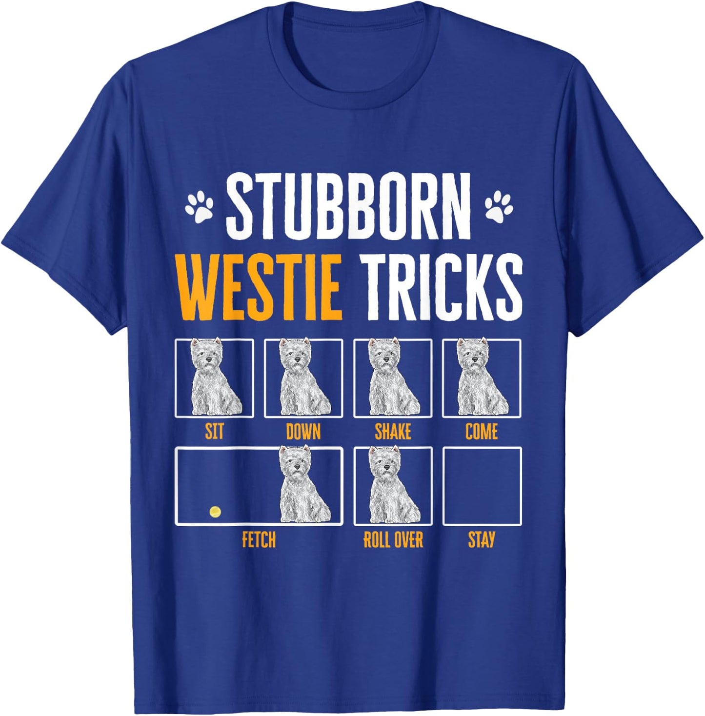 Westie Dog West Highland White Terrier T-Shirt - T-Shirt | Royal