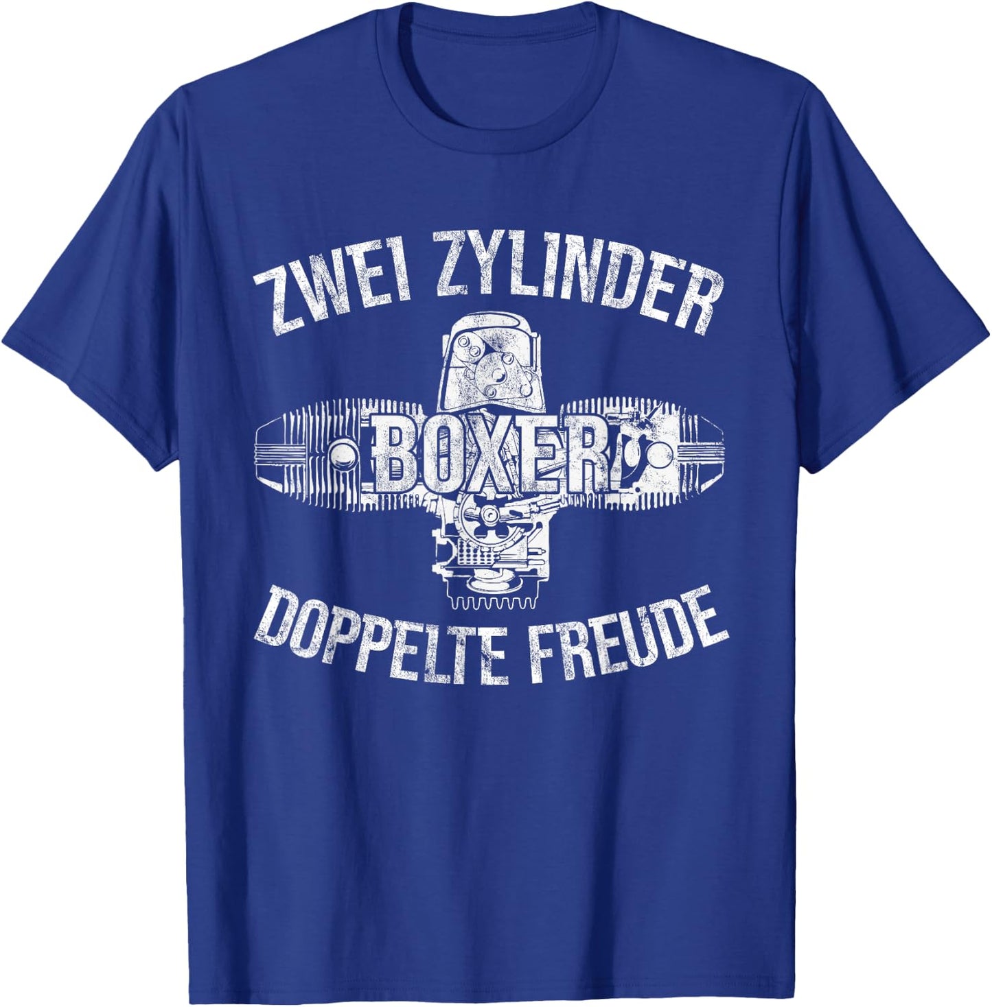 Boxer Two Cylinder Double Joy Biker Two-Cylinder , black T-Shirt - T-Shirt | Royal