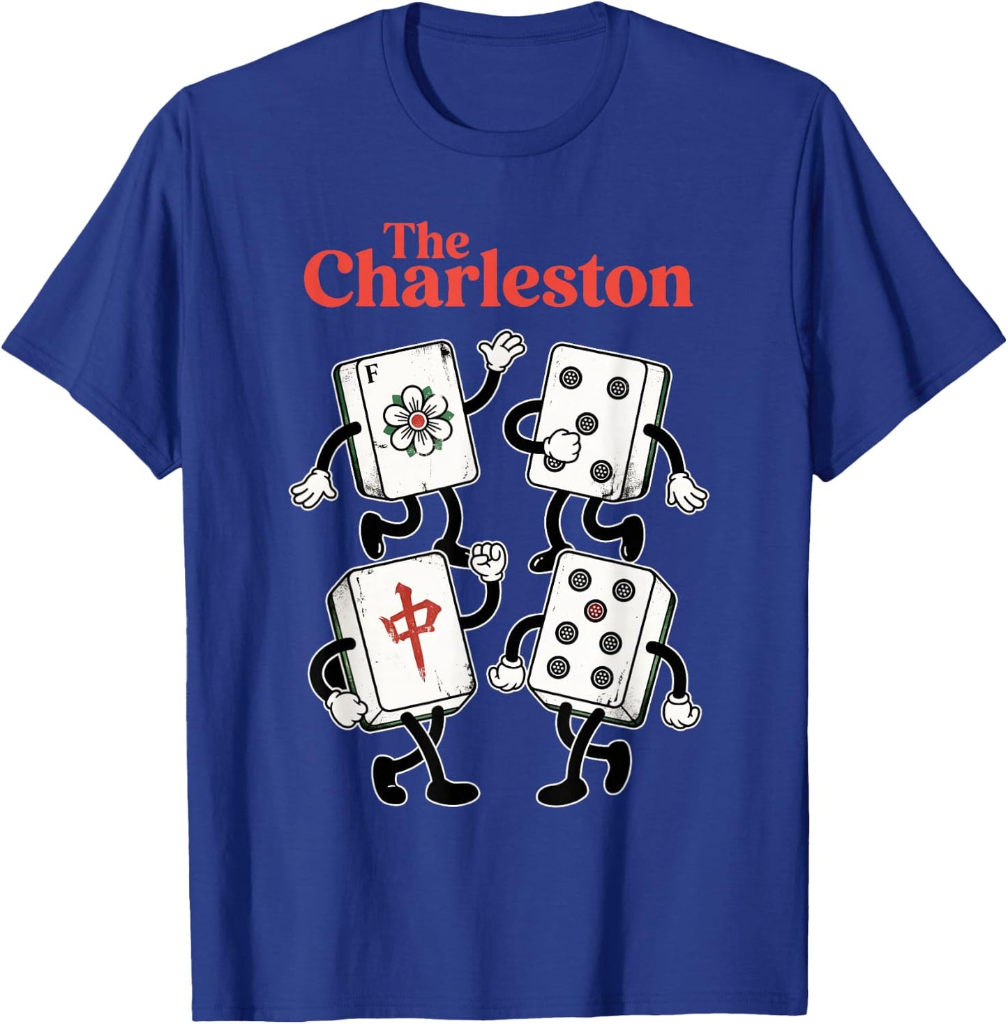 The Charleston Retro Funny Mahjong Player Men Women T-Shirt - T-Shirt | Royal