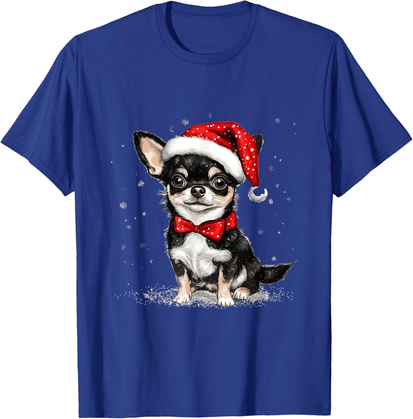 Dog Chihuahua Chiwawa Christmas , Black, S T-Shirt - T-Shirt | Royal