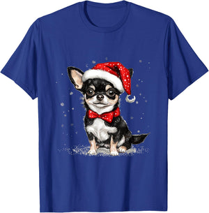 Dog Chihuahua Chiwawa Christmas , Black, S T-Shirt - T-Shirt | Royal