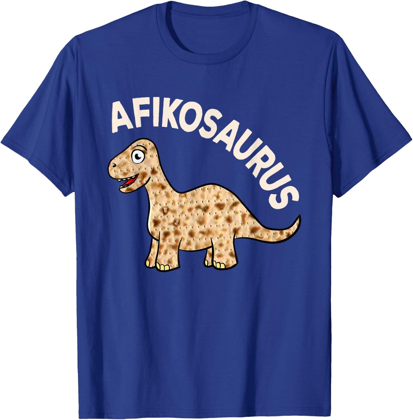Dinosaur Afiko Hebrew Passover Jewish Funny T-Shirt - T-Shirt | Royal