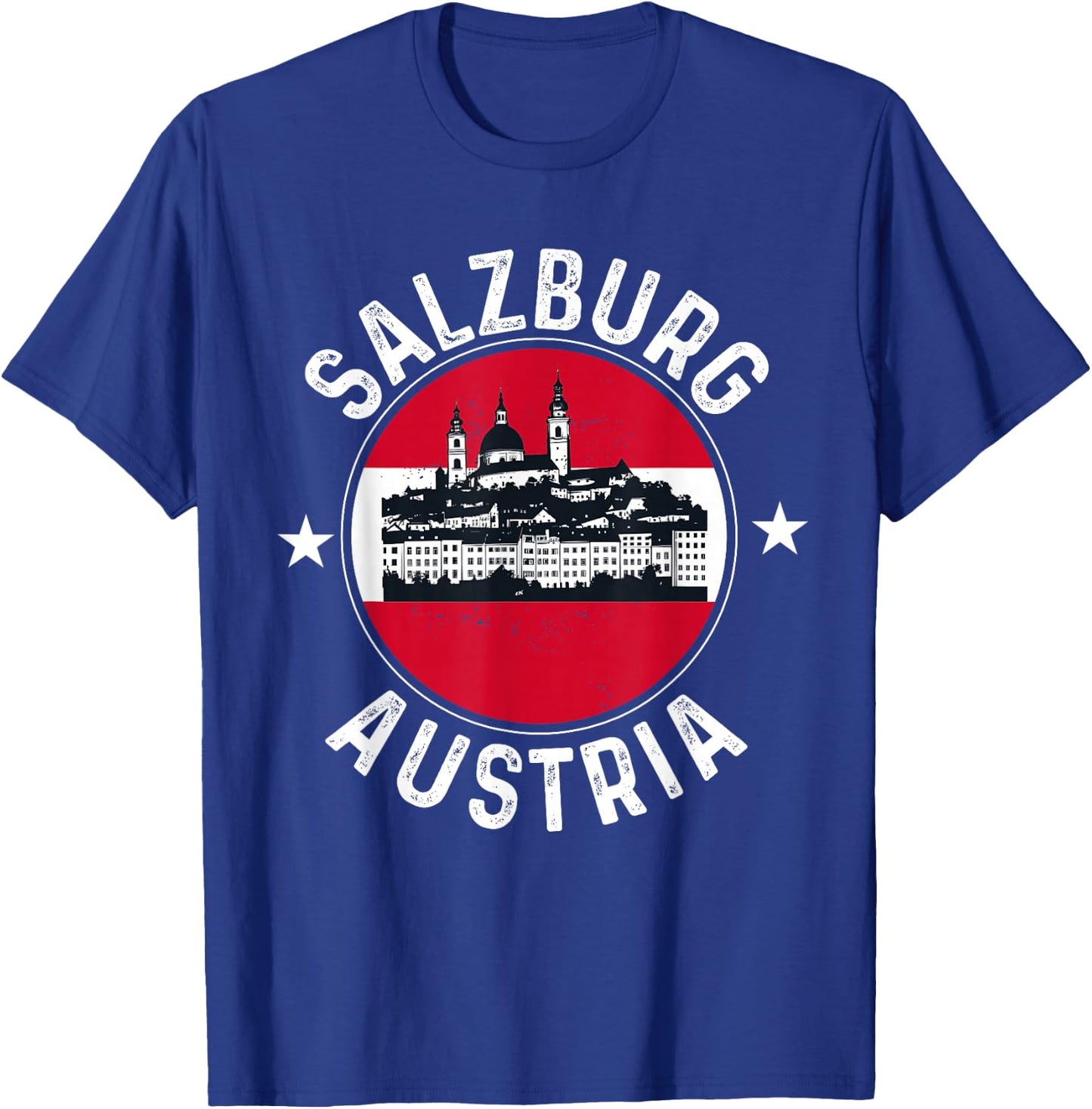 Salzburg Austria Souvenir Men Women Reminder Austrian Flag T-Shirt - T-Shirt | Royal