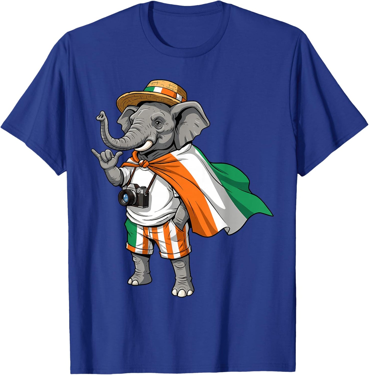 Ivory Coast Flag Elephant Cote D'Ivoire Ivorian Roots T-Shirt - T-Shirt | Royal