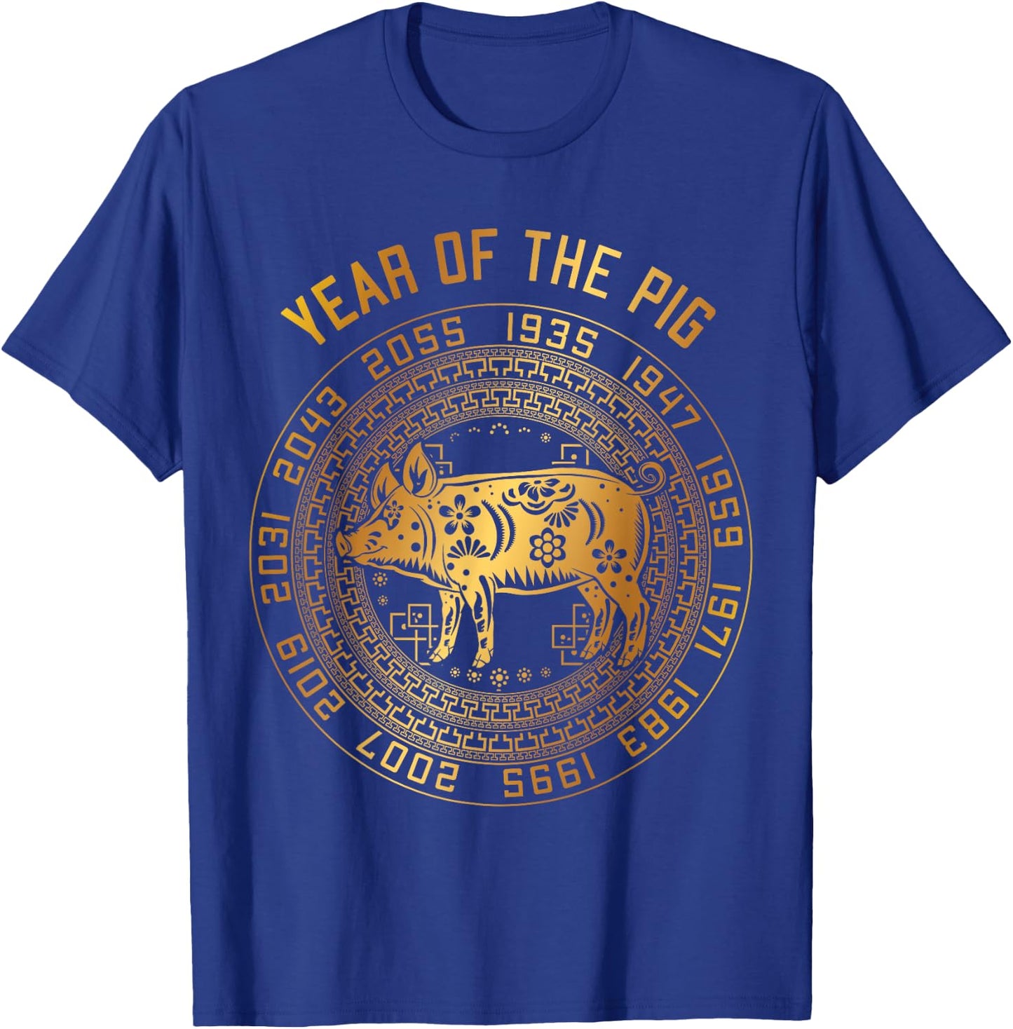 Chinese New Year Of Pig Chinese Zodiac Year 2031 T-Shirt - T-Shirt | Royal