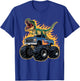 Monster Truck Dinosaur Birthday Party Monster Truck Boy , Black, S T-Shirt - T-Shirt | Royal