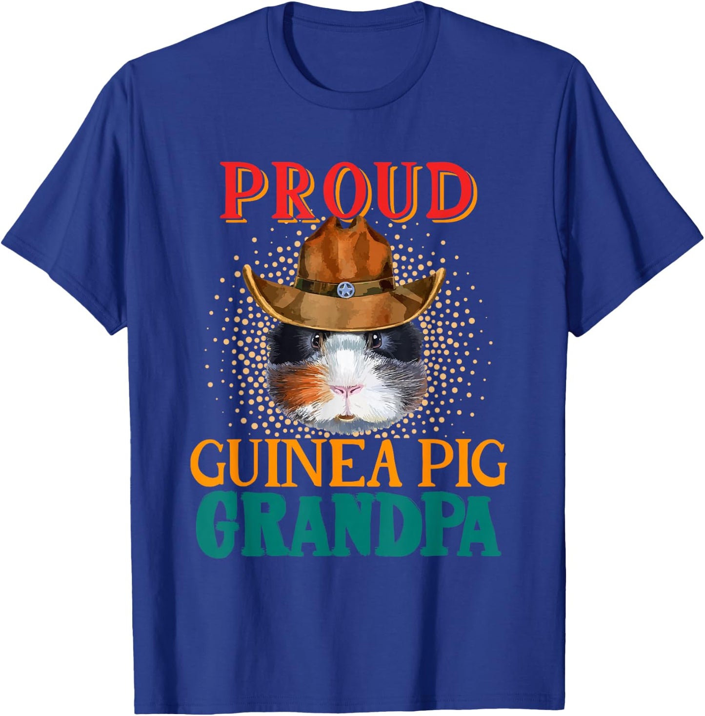 Vintage Proud Guinea Pig Grandpa Cute Guinea Pig Lover T-Shirt - T-Shirt | Royal