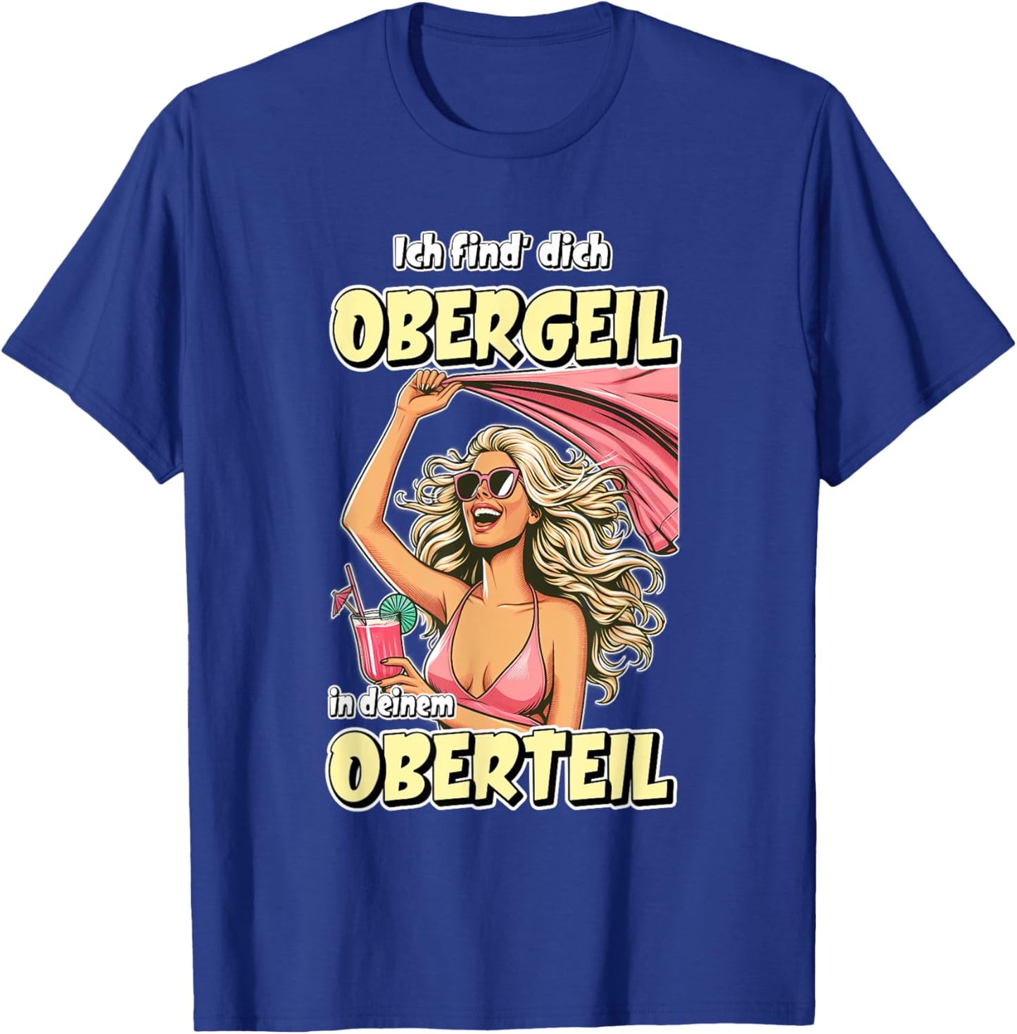 Obergeil Malle Party, Malle Hit 2024, Glück Isi , black T-Shirt - T-Shirt | Royal