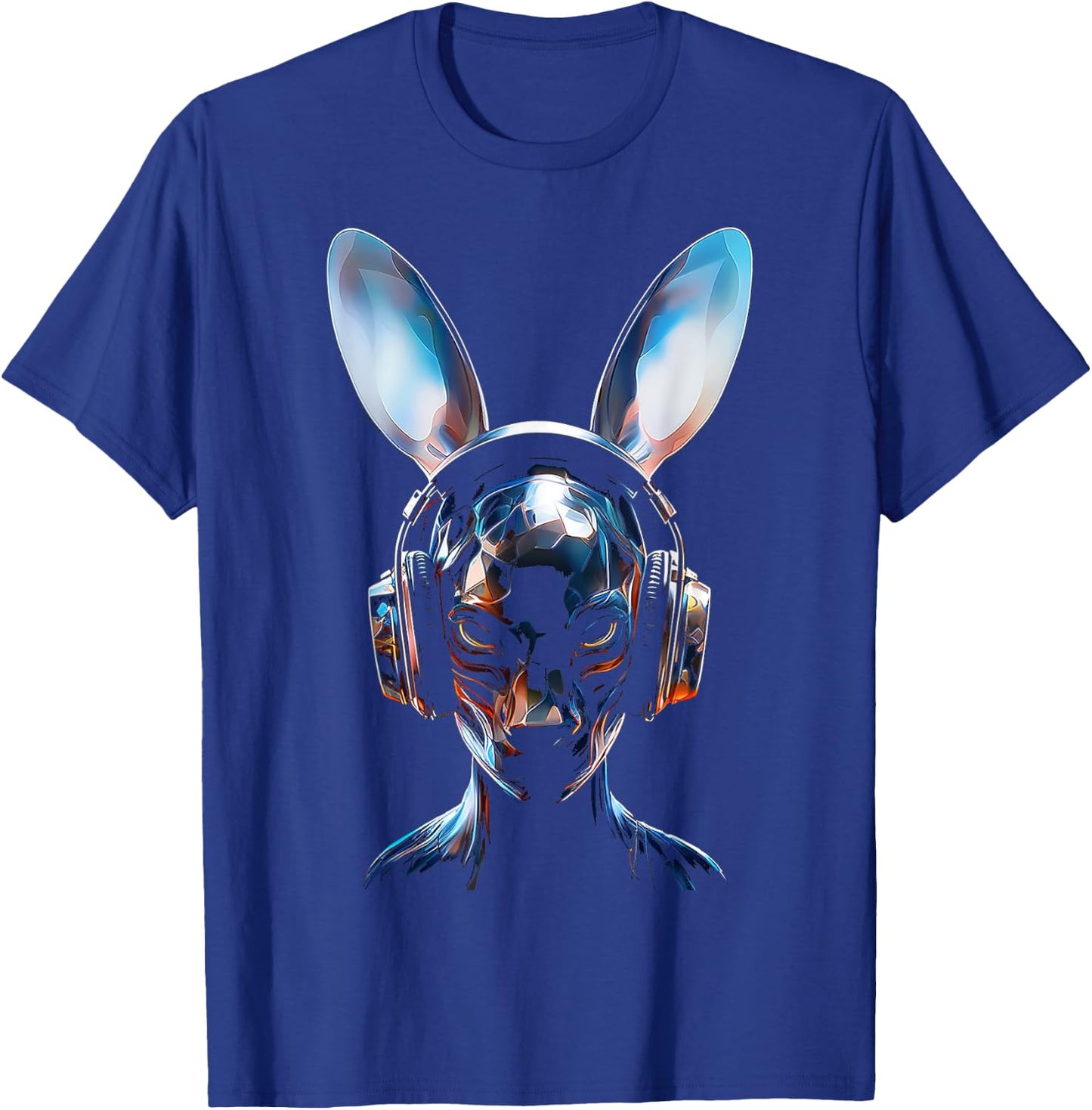 Anime Headphone Art Graphic Human Rabbit Anime T-Shirt - T-Shirt | Royal