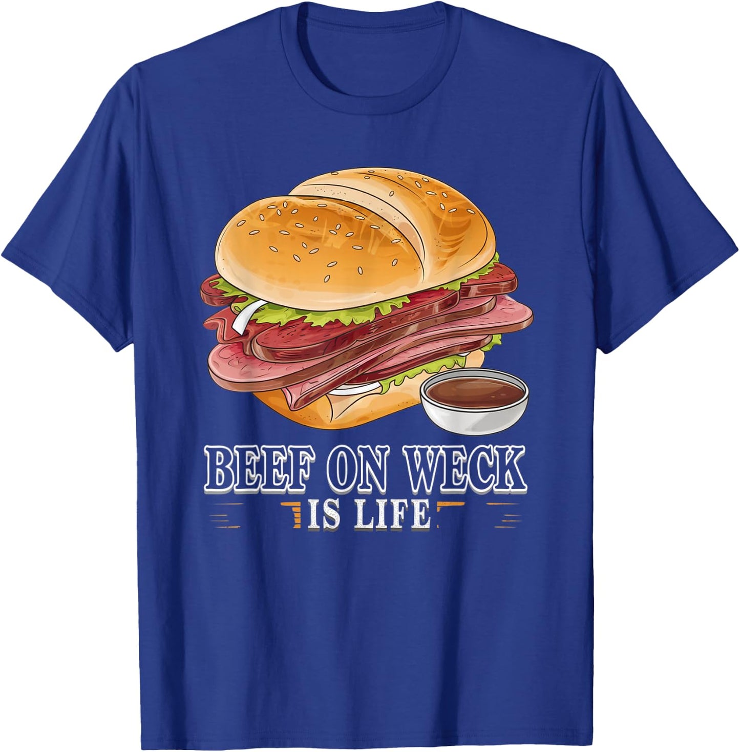 Beef on Weck – Iconic Sandwich Design for Food Lovers T-Shirt - T-Shirt | Royal