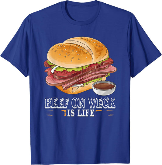 Beef on Weck – Iconic Sandwich Design for Food Lovers T-Shirt - T-Shirt | Royal