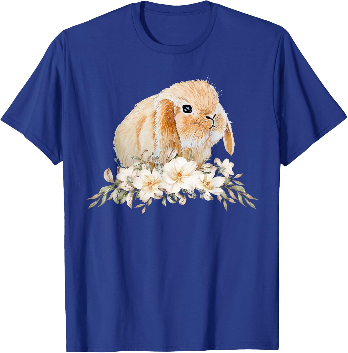Rabbit Face Cute Bunny Lover Holland Lop bunny apparel T-Shirt - T-Shirt | Royal