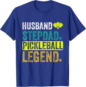 Husband Stepdad Pickleball Legend Stepdad Paddleball Father T-Shirt - T-Shirt | Royal