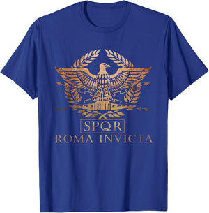 SPQR Roma Invicta Unconquered Rome , black T-Shirt - T-Shirt | Royal