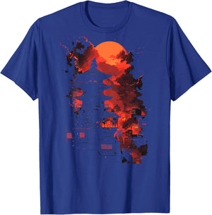 Japanese Ninja Backprint , black T-Shirt - T-Shirt | Royal
