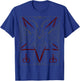 Lucifer Sigil Skeleton Goat Occult Gothic Baphomet Satanic T-Shirt - T-Shirt | Royal