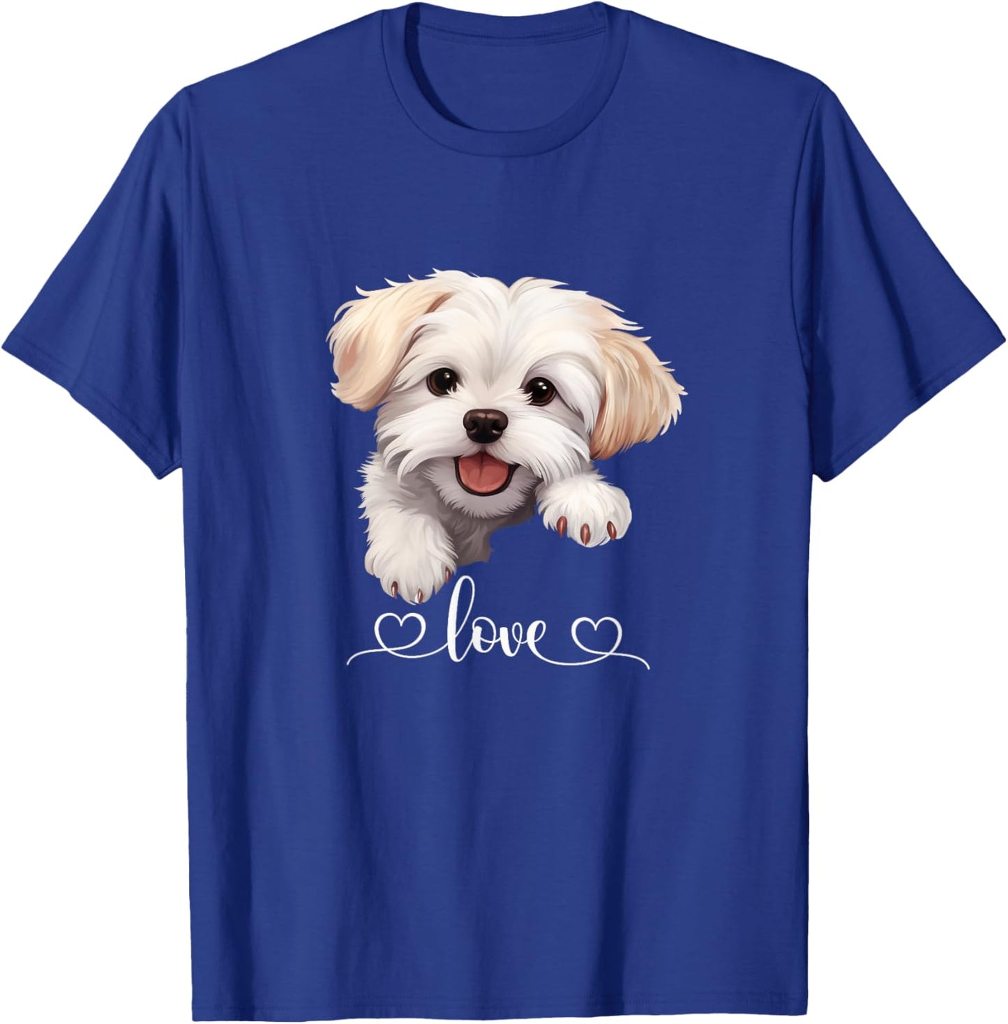 Maltese Love – Cute Small Dog Lover Gift T-Shirt - T-Shirt | Royal