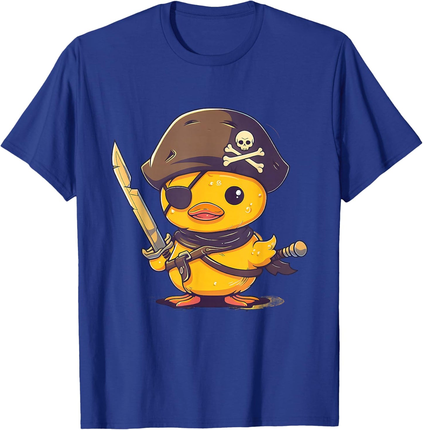 Rubber Duck Pirate Rubber Duckling Rubber Duckie Drawing T-Shirt - T-Shirt | Royal