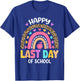 Happy Last Day of School Rainbow Leopard Teacher Student T-Shirt - T-Shirt | Royal