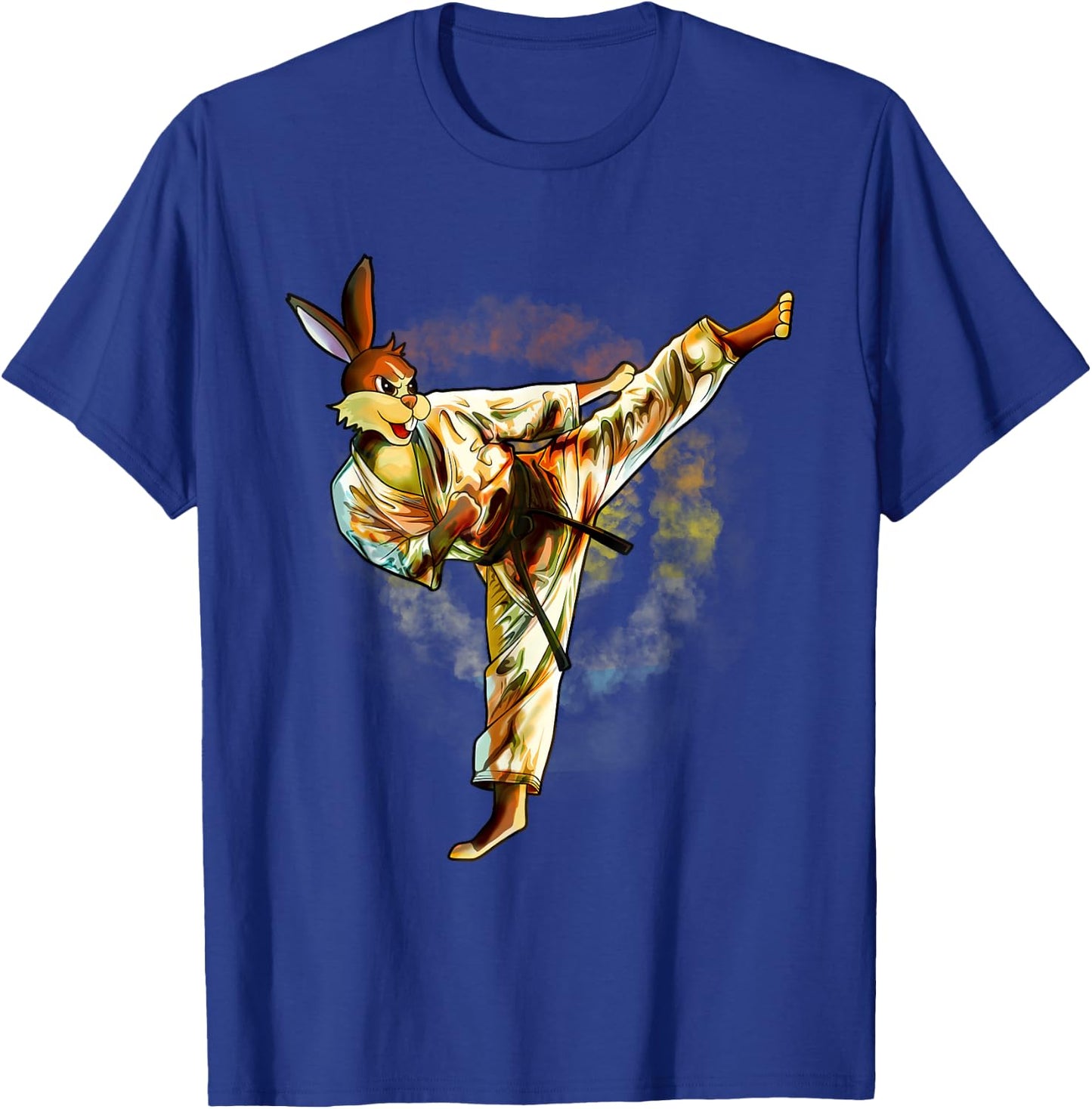 Karate Rabbit Easter Bunny T-Shirt - T-Shirt | Royal