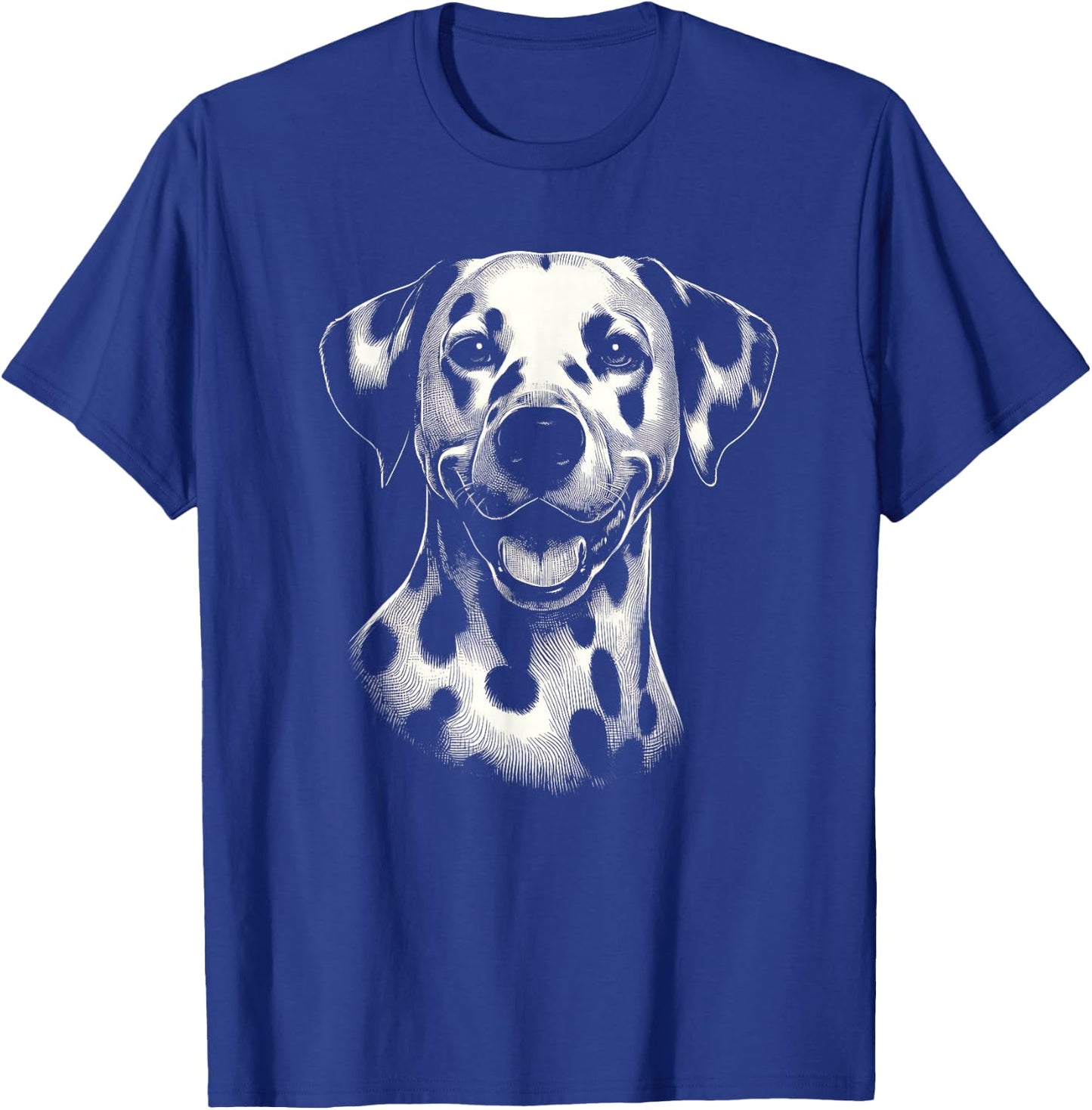 Dalmatian Dog Face Art Design and Men T-Shirt - T-Shirt | Royal