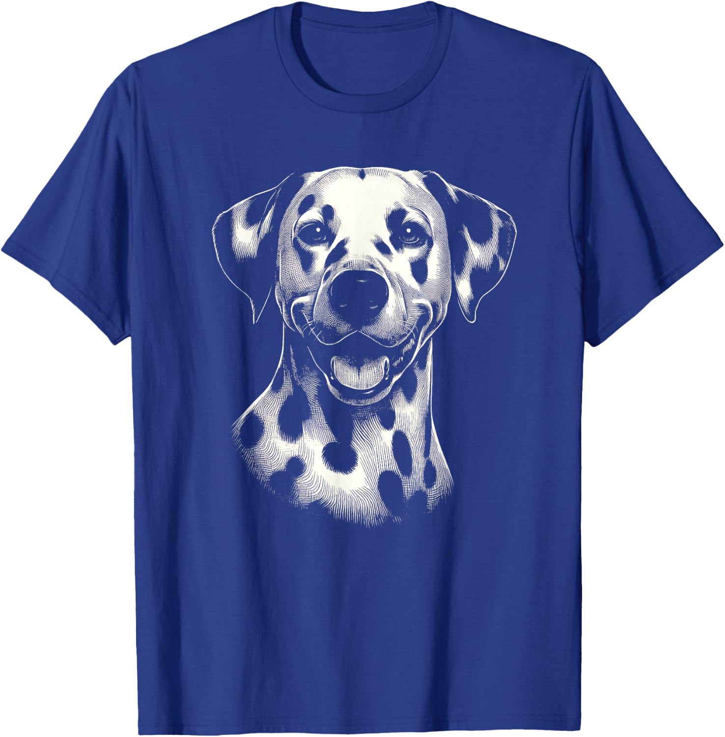Dalmatian Dog Face Art Design and Men T-Shirt - T-Shirt | Royal