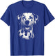 Dalmatian Dog Face Art Design and Men T-Shirt - T-Shirt | Royal