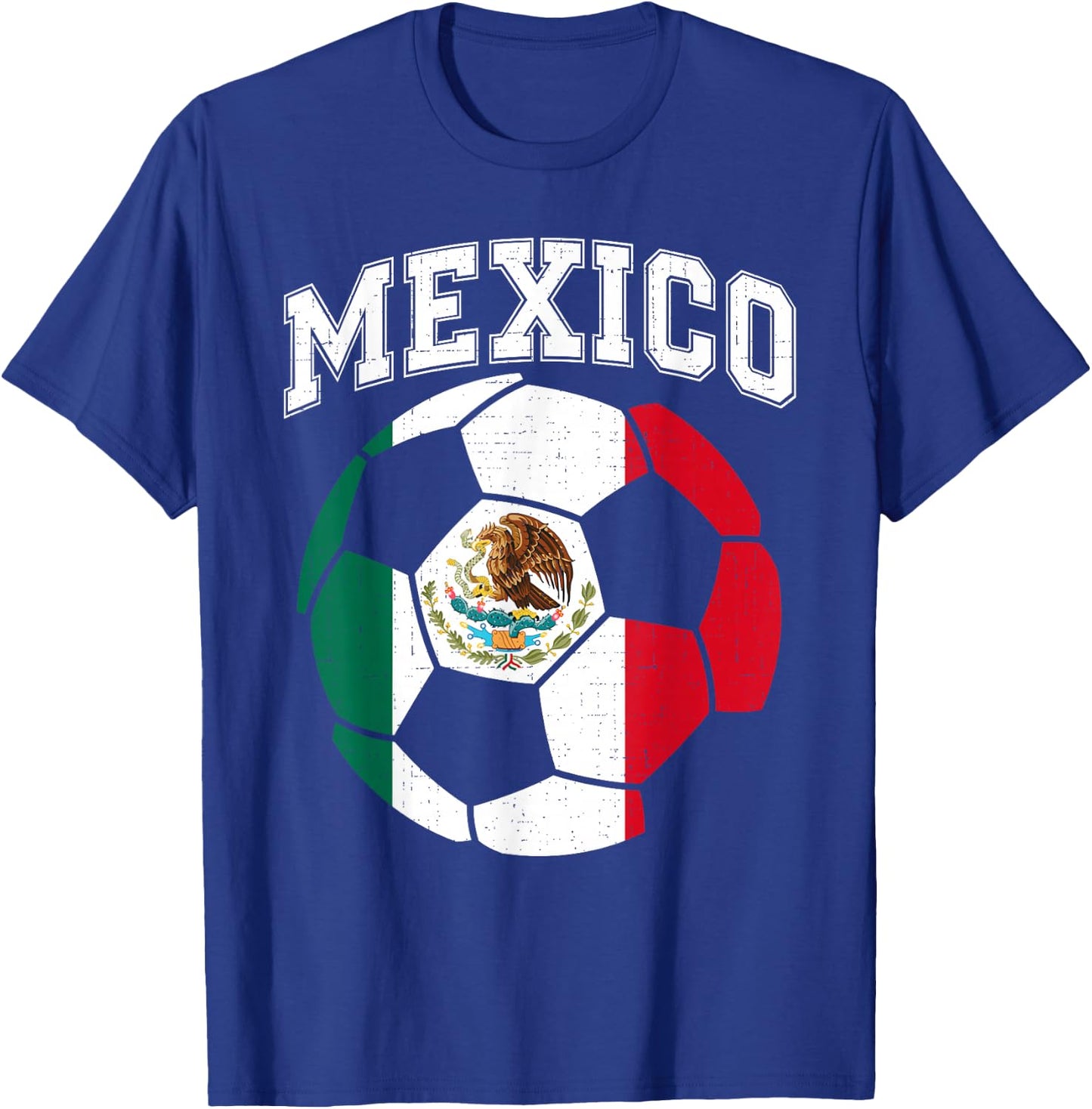 Mexico Mexican Flag Vintage Pride Men Women Kids T-Shirt - T-Shirt | Royal