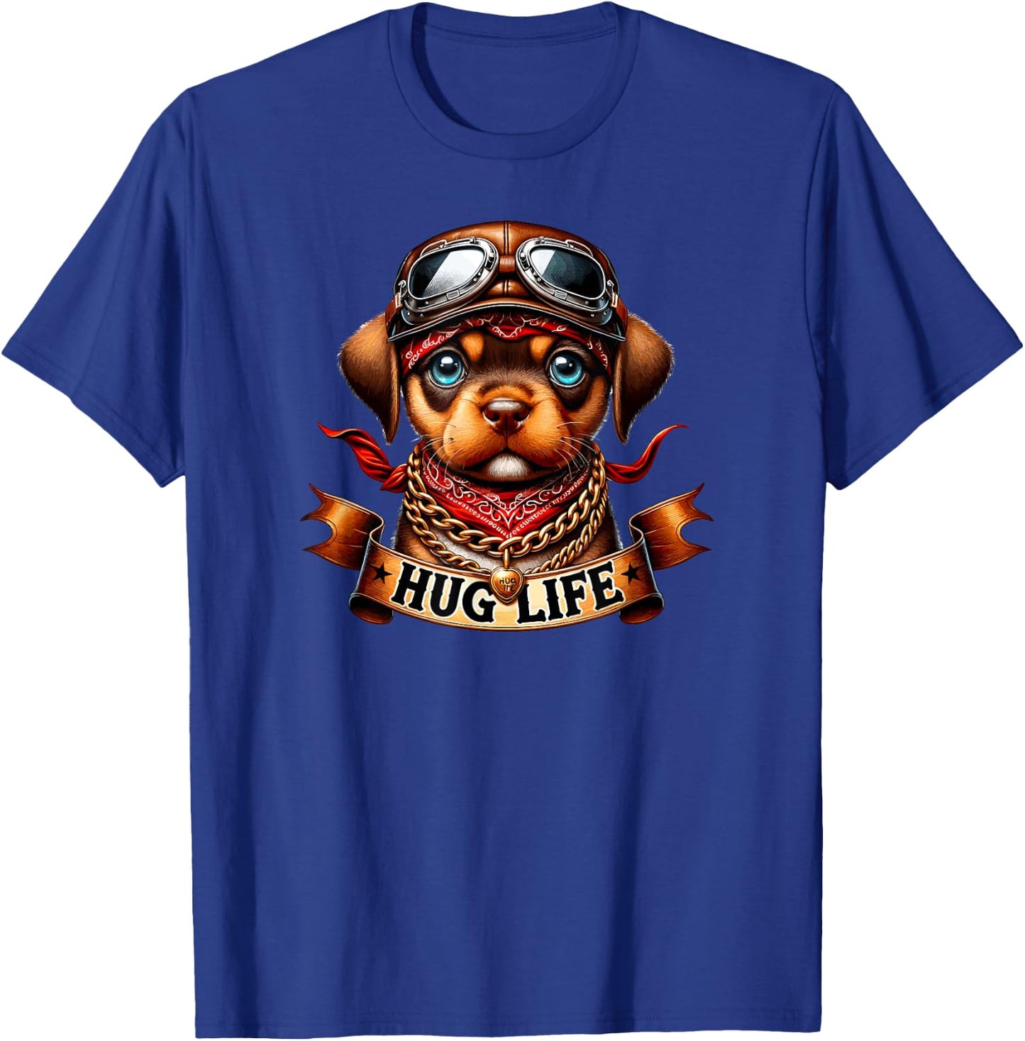 Hug Life Shirt Dog for Animal Shelters Cute Puppy Men Women Girls Kids T-Shirt - T-Shirt | Royal