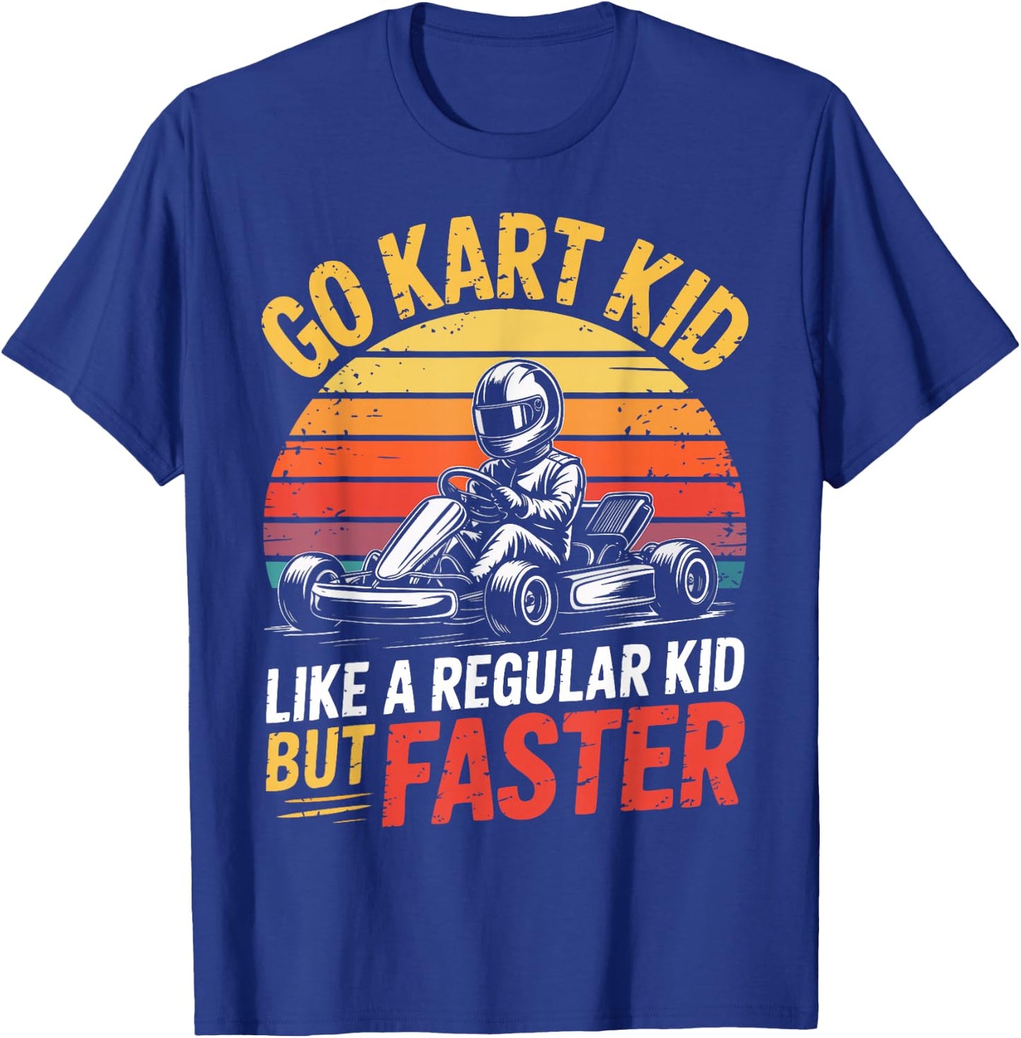 Go Kart Kid Racer Child Racing Driver T-Shirt - T-Shirt | Royal