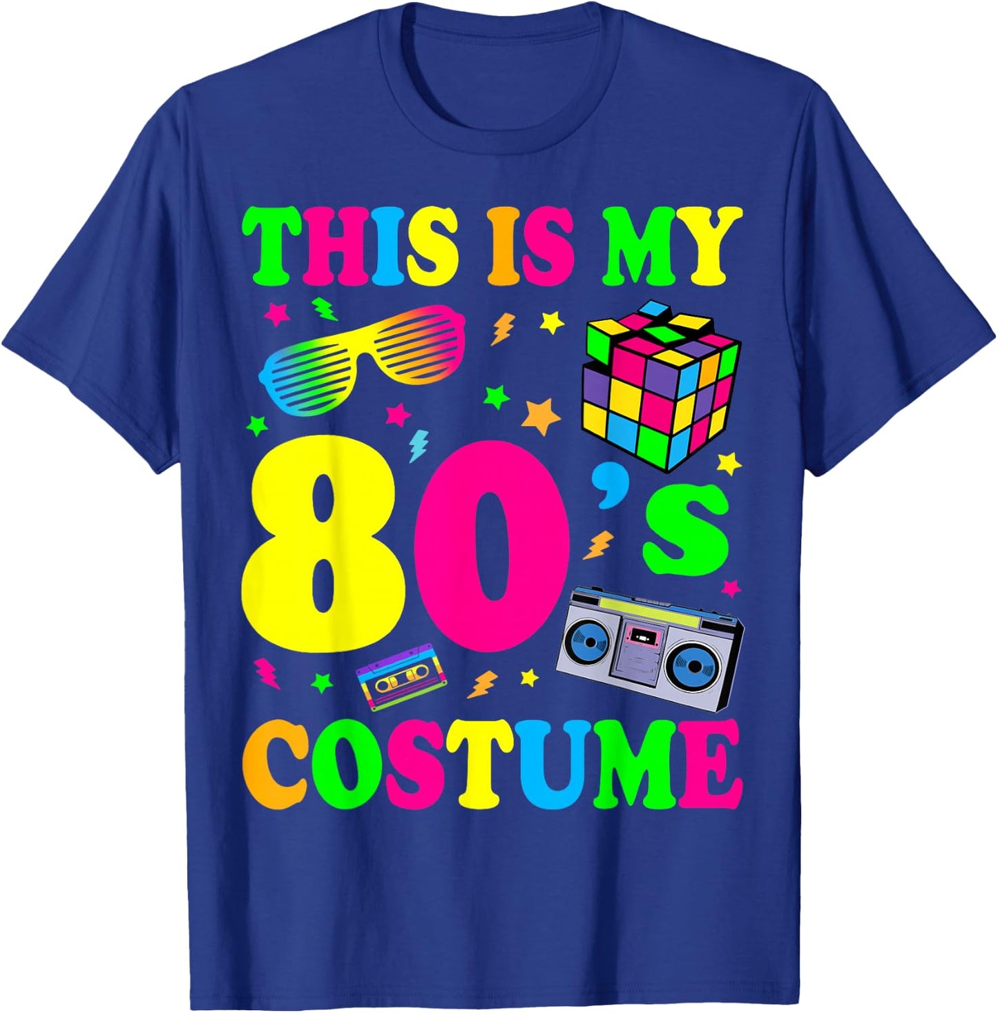This is My 80s Costume 80's 90's Party T-Shirt - T-Shirt | Royal