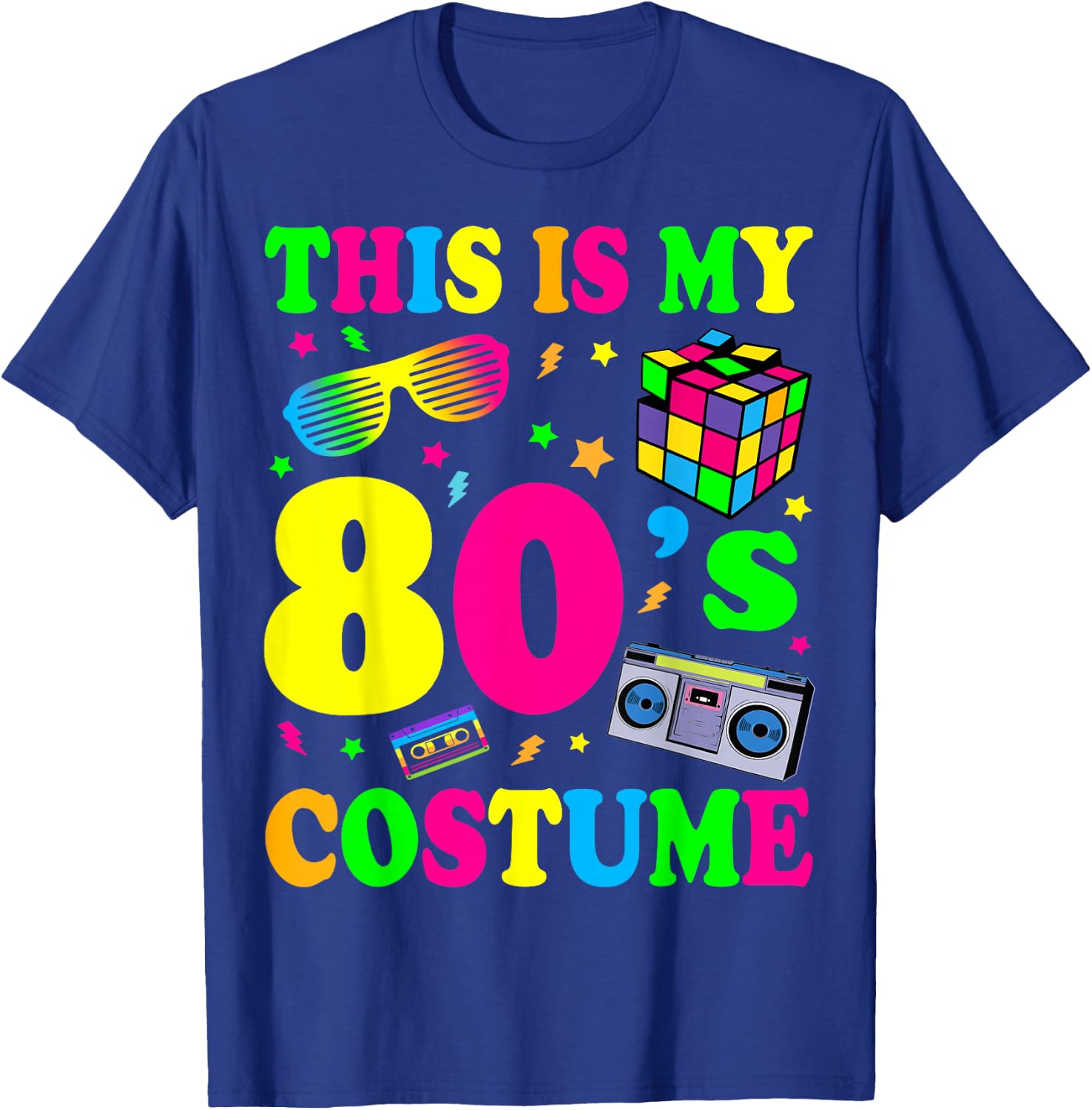 This is My 80s Costume 80's 90's Party T-Shirt - T-Shirt | Royal