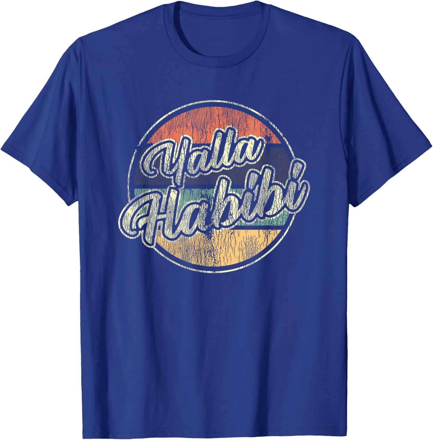 Yalla Habibi Retro Arabic Arab Sweetheart Islam Muslim T-Shirt - T-Shirt | Royal