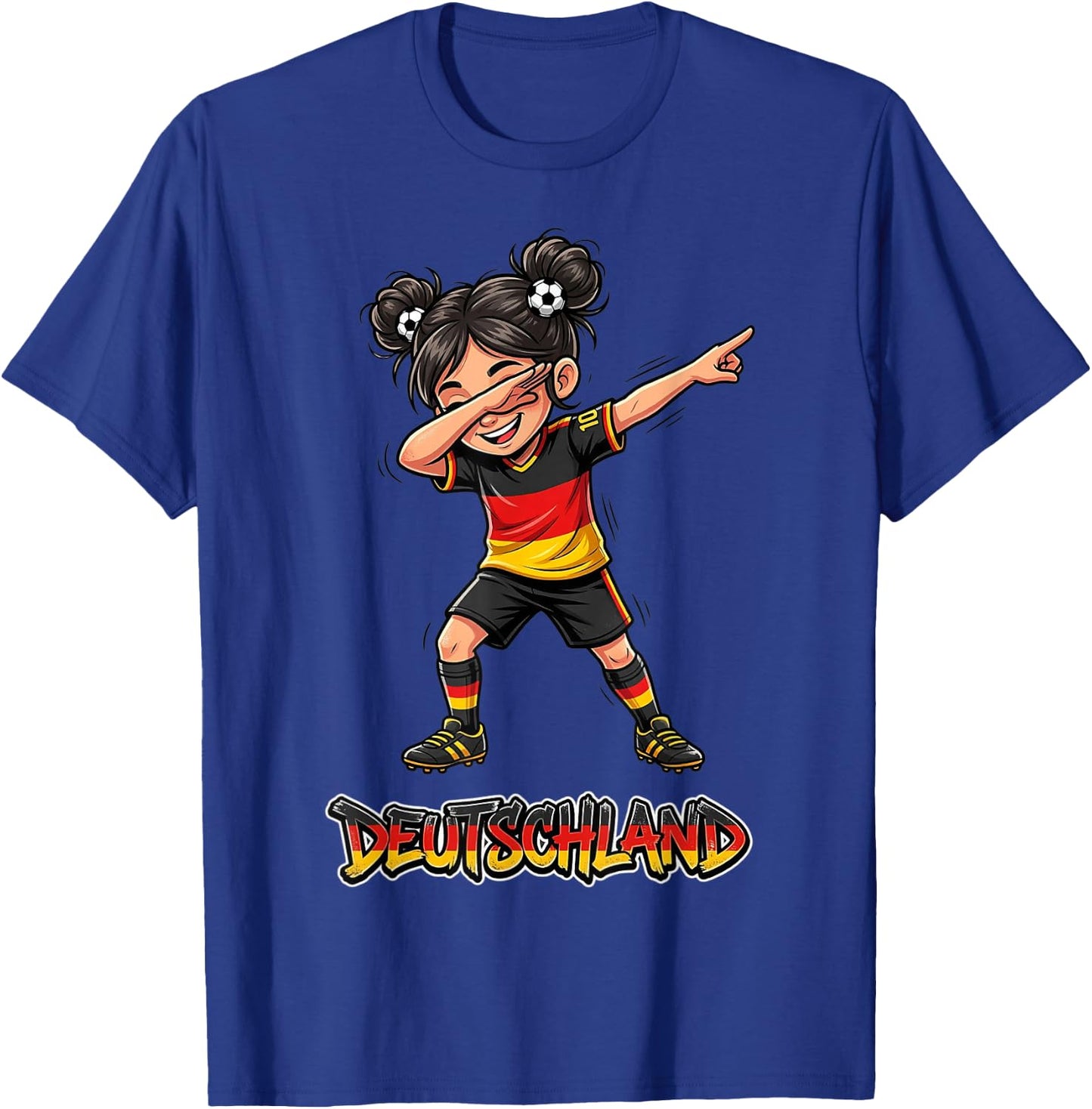 Flagge Deutschland Mädchen Dab Tanz T-Shirt - T-Shirt | Royal