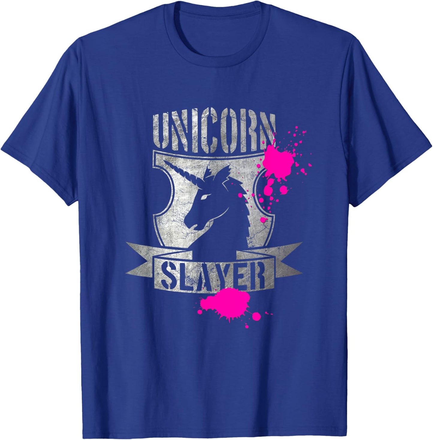 Funny Unicorn Slayer Rainbow T-Shirt - T-Shirt | Royal