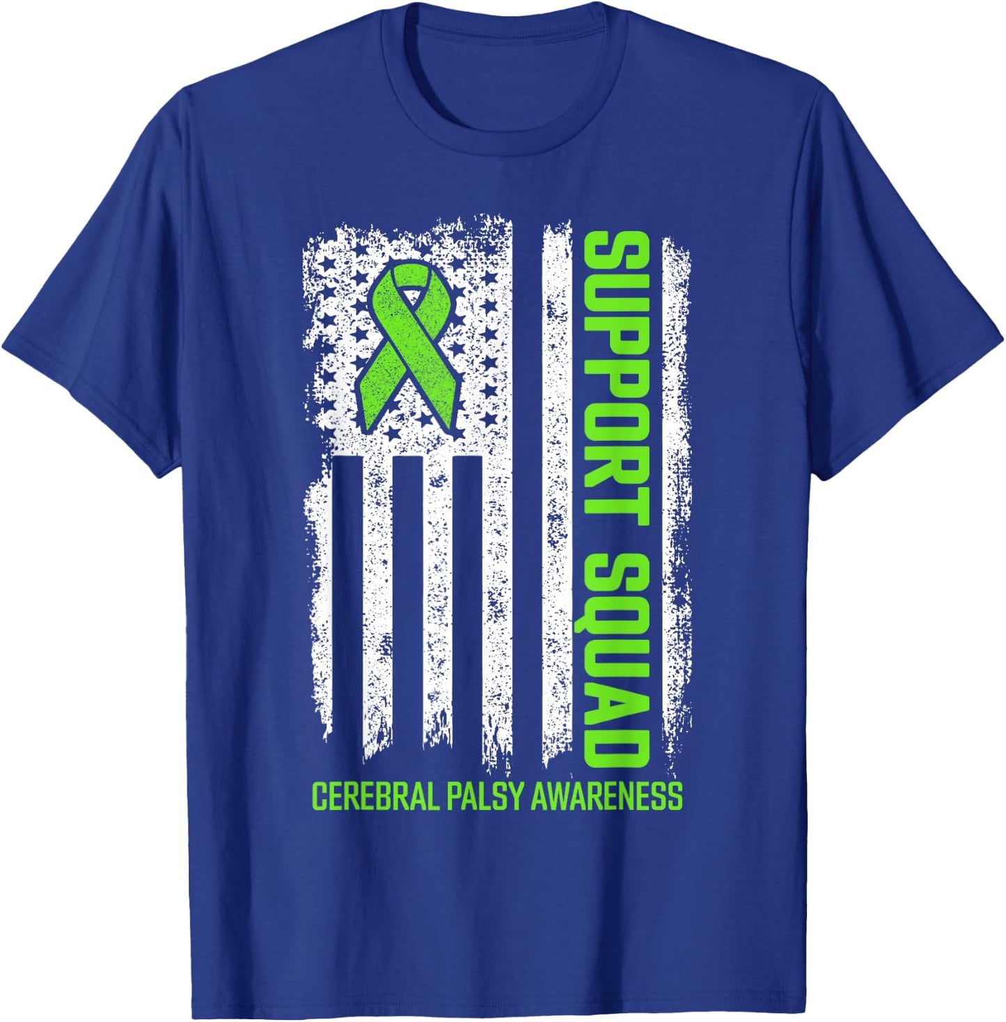 Cerebral Palsy Support Squad Family Cerebral Palsy Awareness T-Shirt - T-Shirt | Royal