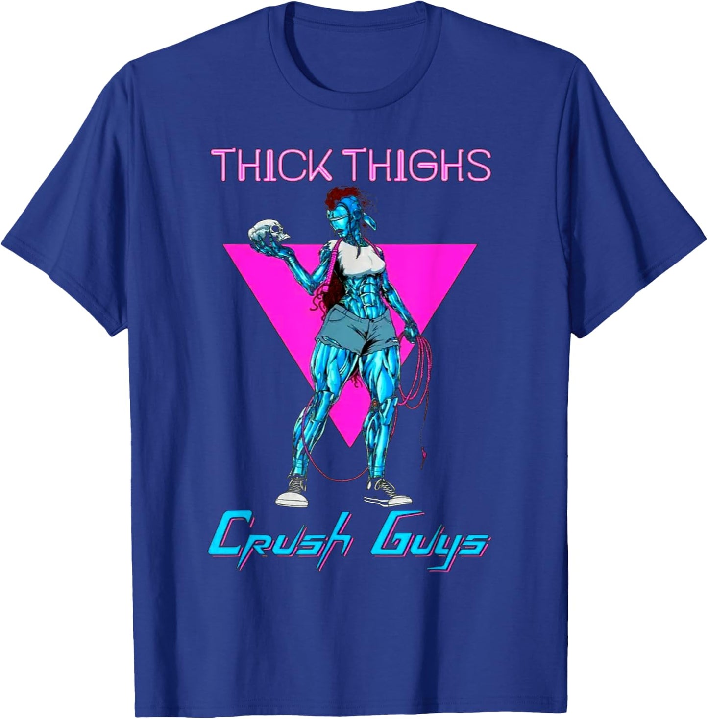 Thiick Thighs Crush Guys Weightlifting Bodybuilding Gym T-Shirt - T-Shirt | Royal