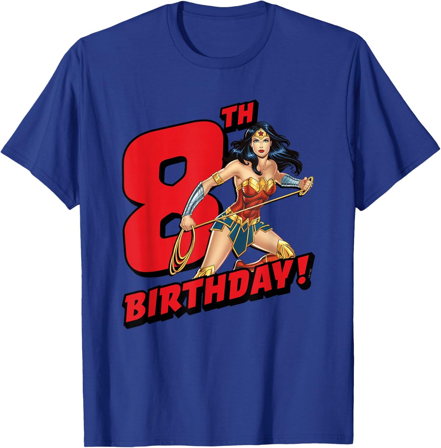 Wonder Woman 8th Birthday T-Shirt - T-Shirt | Royal