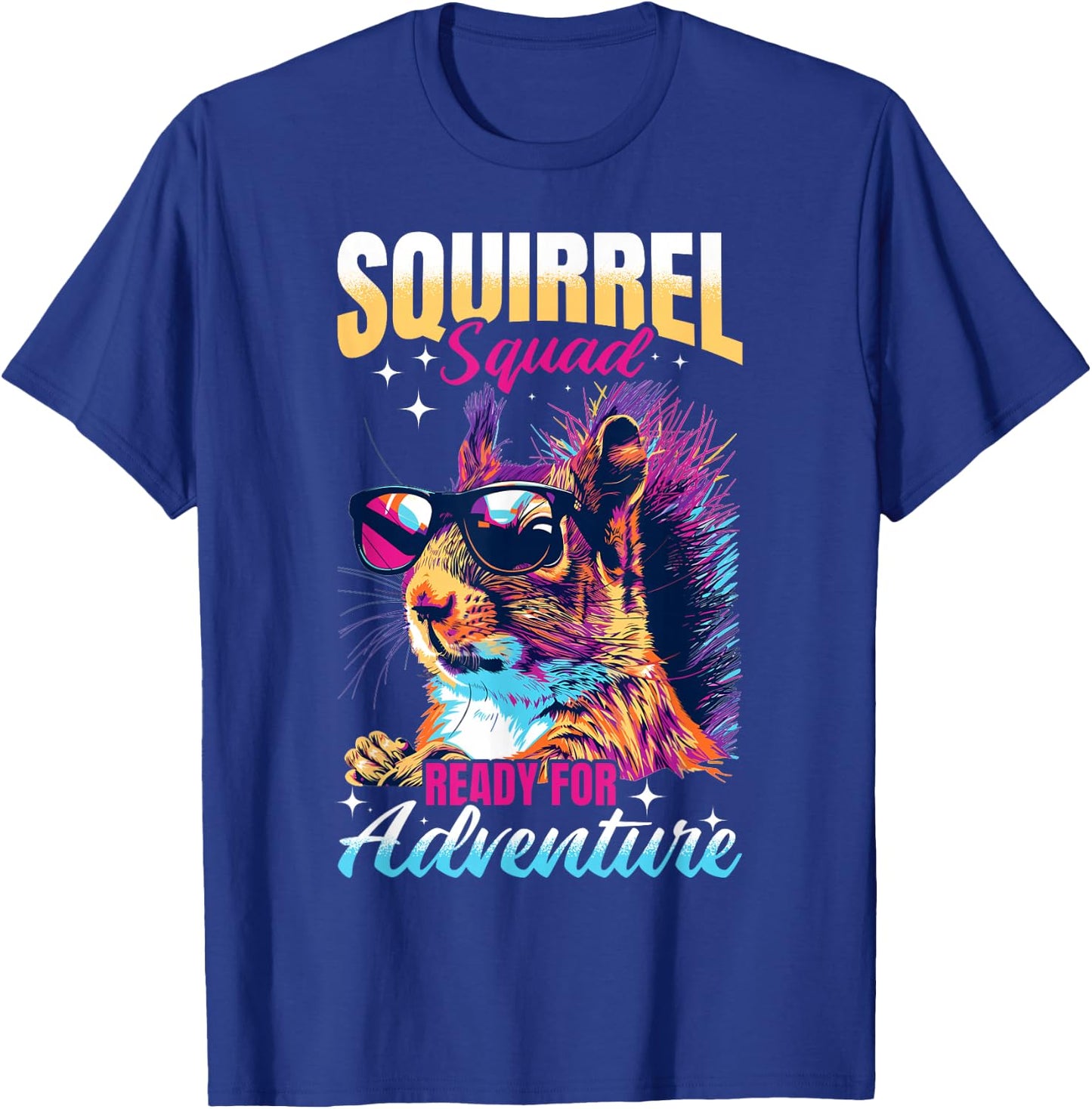 Funny Squirrel Animal Squirrel squad ready for adventure T-Shirt - T-Shirt | Royal