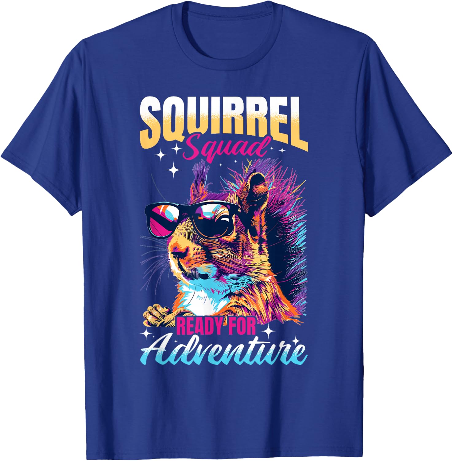 Funny Squirrel Animal Squirrel squad ready for adventure T-Shirt - T-Shirt | Royal