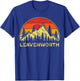 Vintage Leavenworth Washington WA Mountains Hiking Souvenirs T-Shirt - T-Shirt | Royal