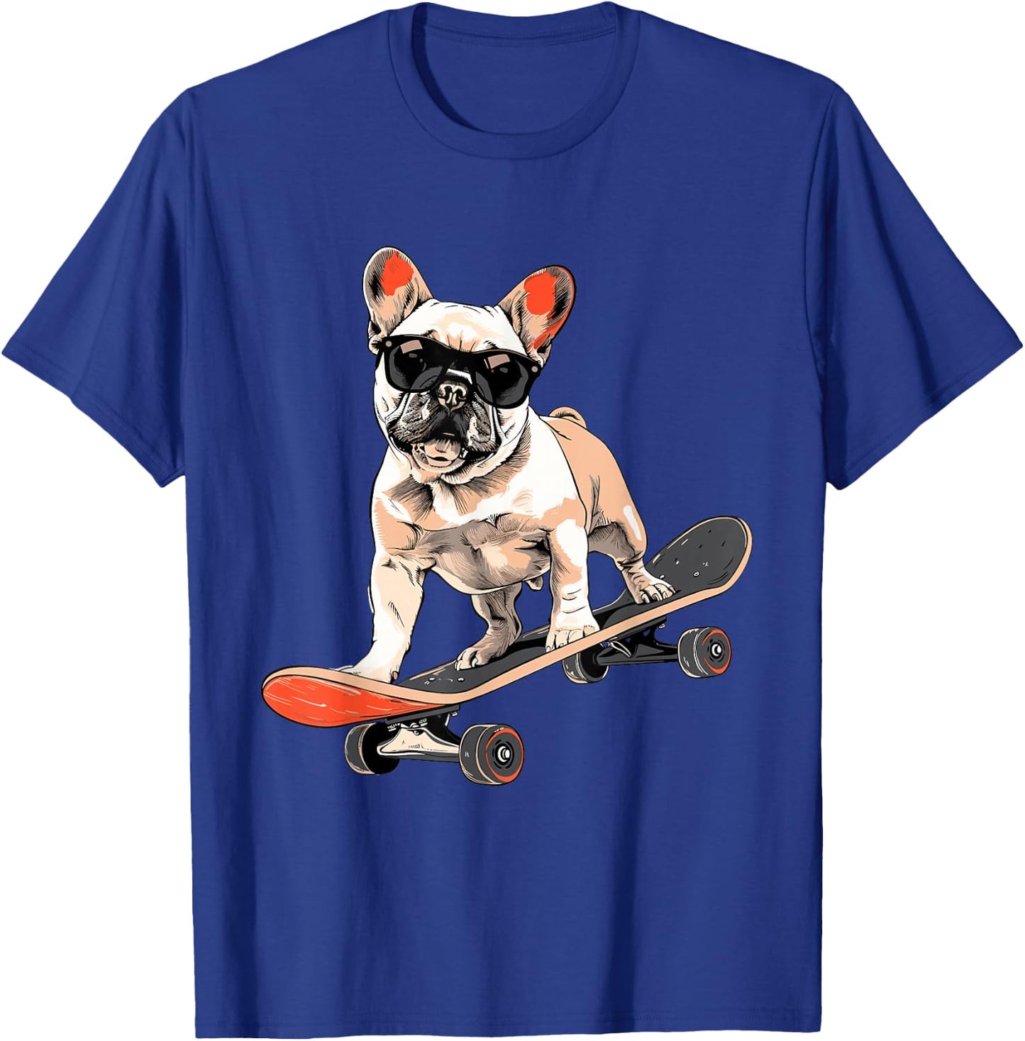 French Bulldog skateboard T-Shirt - T-Shirt | Royal