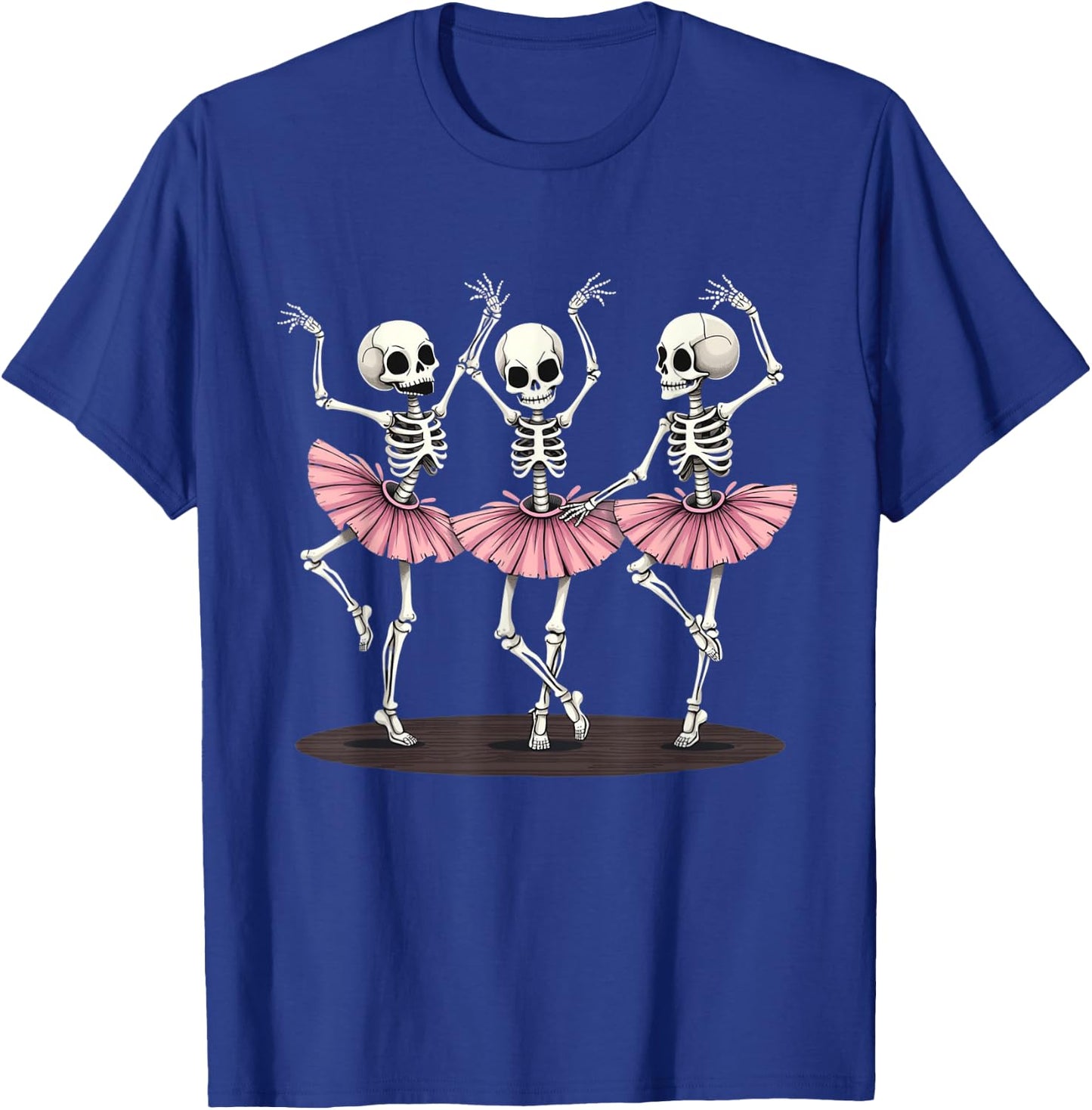 Ballet Dancing Skeleton Ballerinas Halloween Costume Women T-Shirt - T-Shirt | Royal