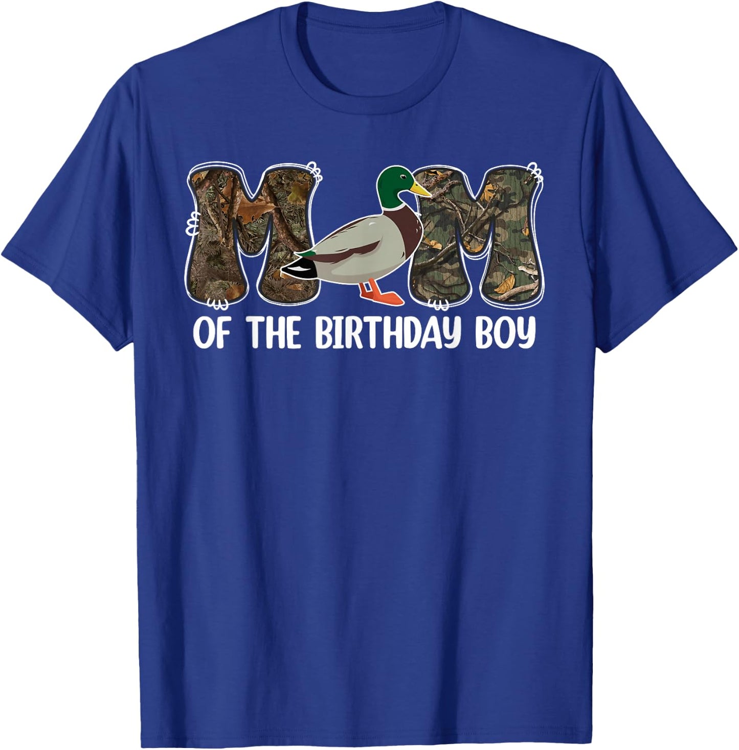 Mom Of The Birthday Boy One Lucky Duck 1st Birthday Family T-Shirt - T-Shirt | Royal
