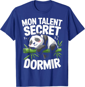 My Talent Secret Sleeping Panda Flemme Nap Gift Humour , Black, S T-Shirt - T-Shirt | Royal