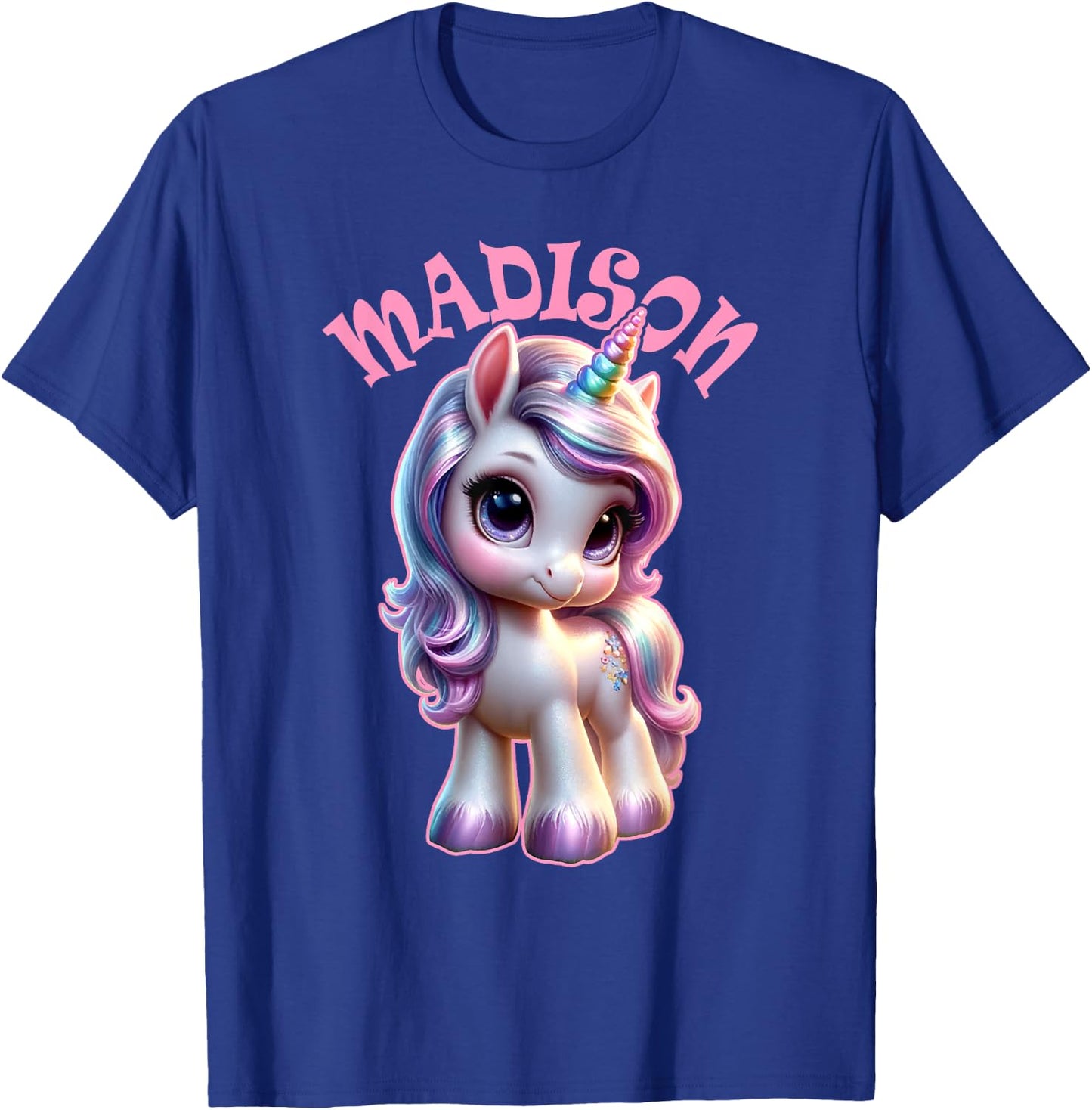 Madison Cute Unicorn Design for Girls Name Madison T-Shirt - T-Shirt | Royal
