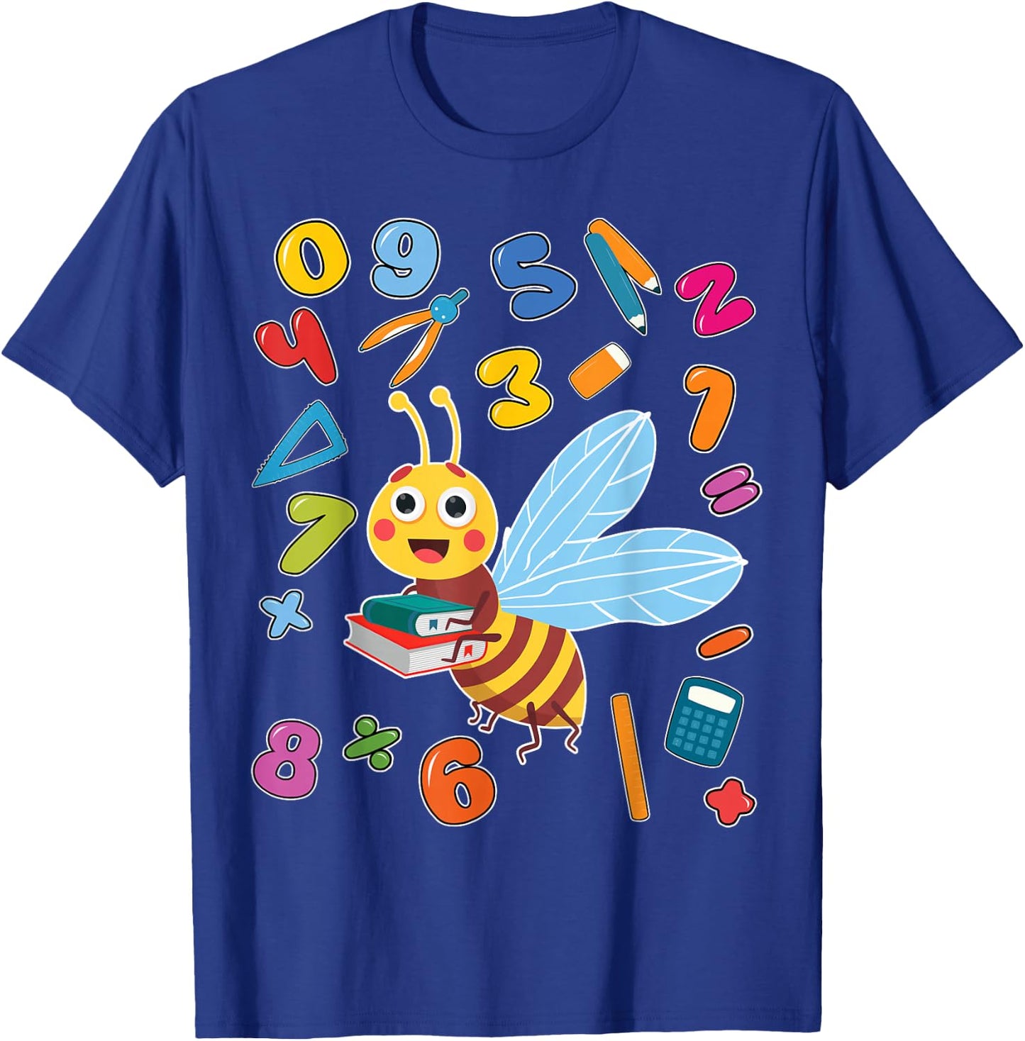 Numbers Math day back school kids number day bee costume T-Shirt - T-Shirt | Royal