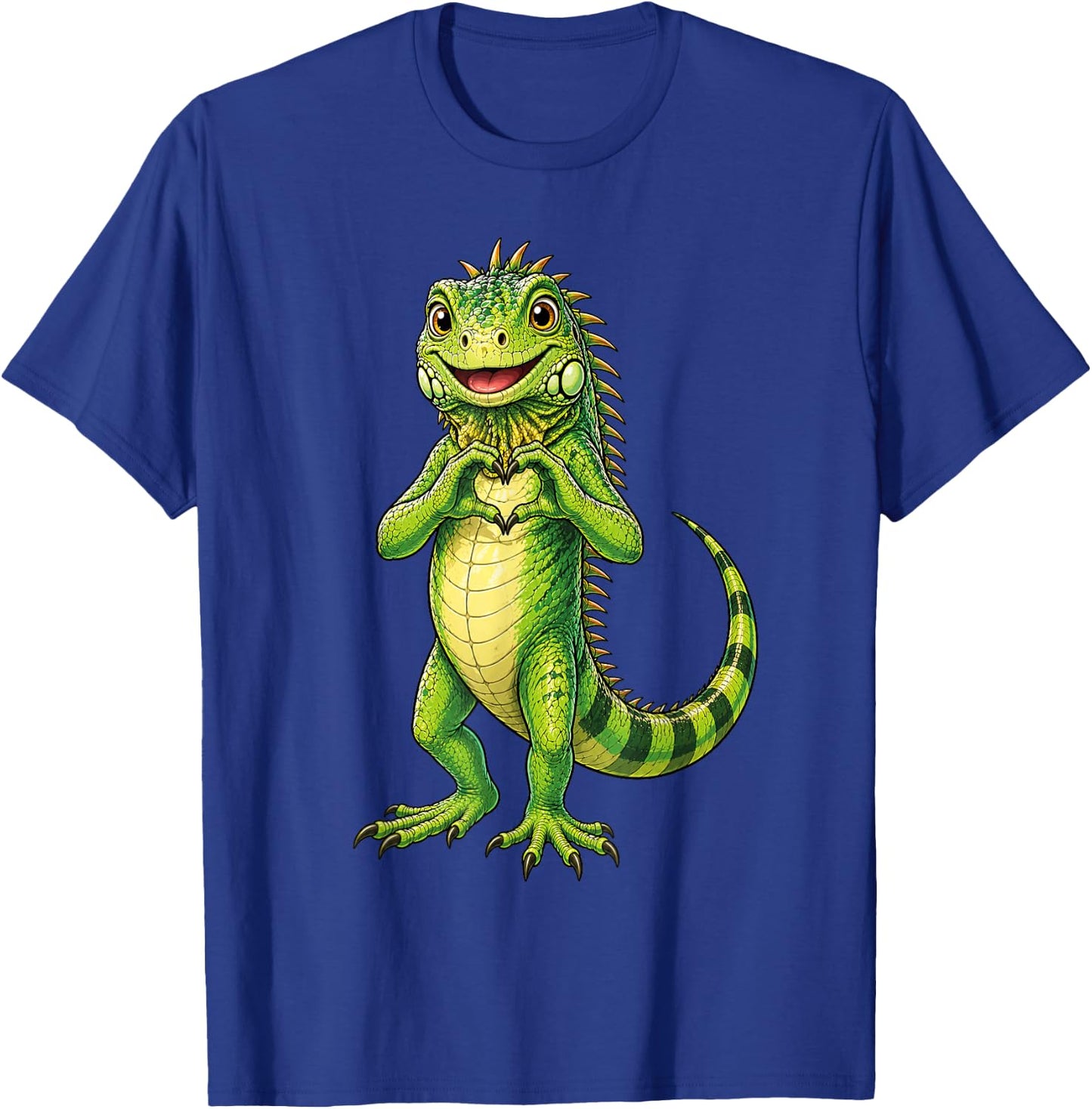 Iguana with Heart | Cute Little Iguana Heart Symbol T-Shirt - T-Shirt | Royal